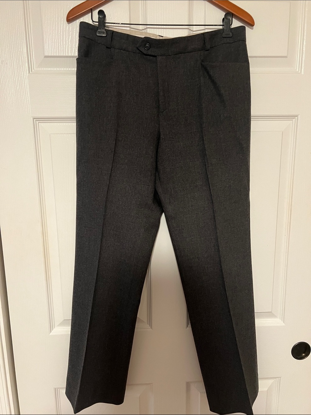 Joseph Straight-Leg Dress Pants in Charcoal Gray